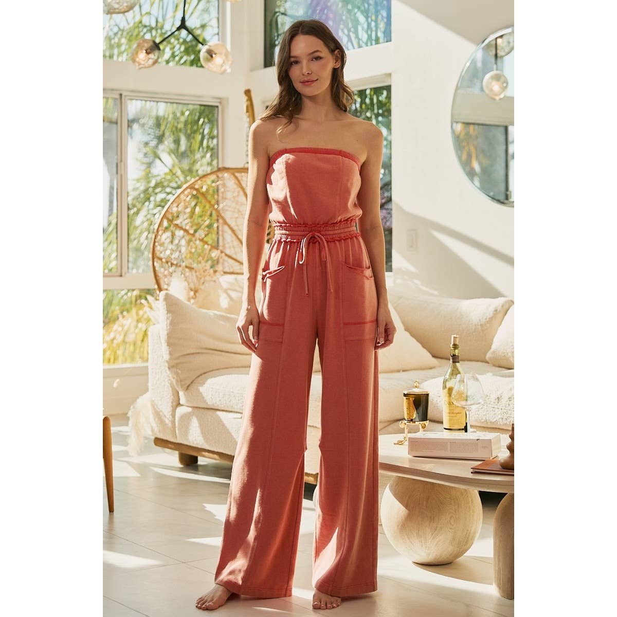 Washed Luxe Refined Urban Strapless Jumpsuit