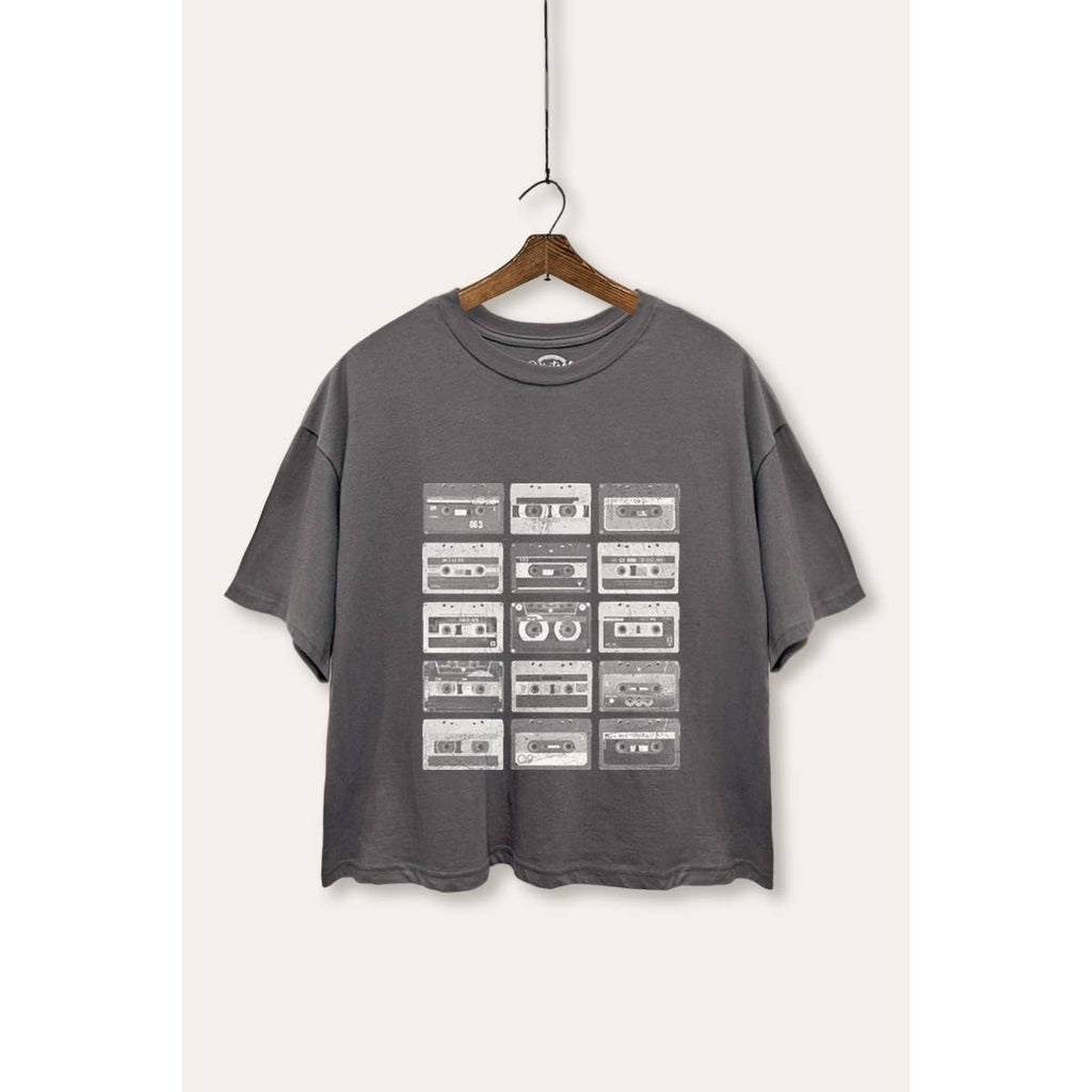 Rewind & Unwind Graphic Boxy Crop Tee