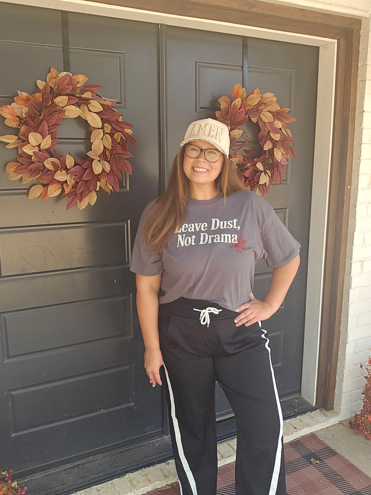 Leave Dust, Not Drama Western Graphic Crop Tee