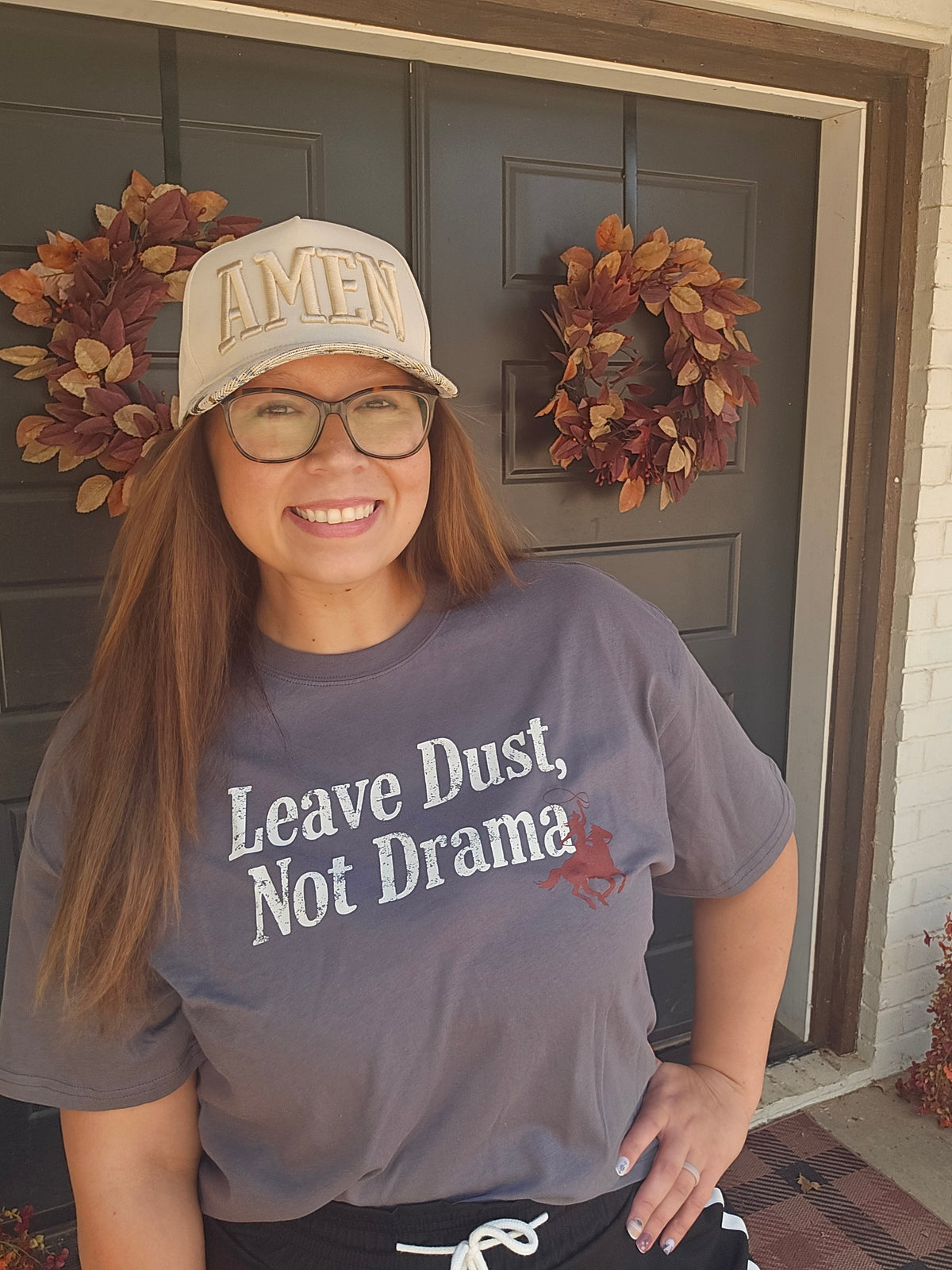 Leave Dust, Not Drama Western Graphic Crop Tee