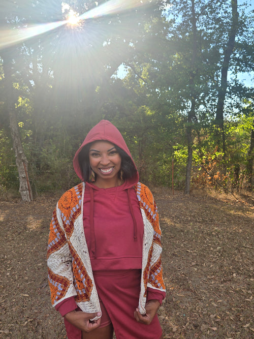 Cozy Meets Chic Cropped Hoodie & Mini Skirt Set