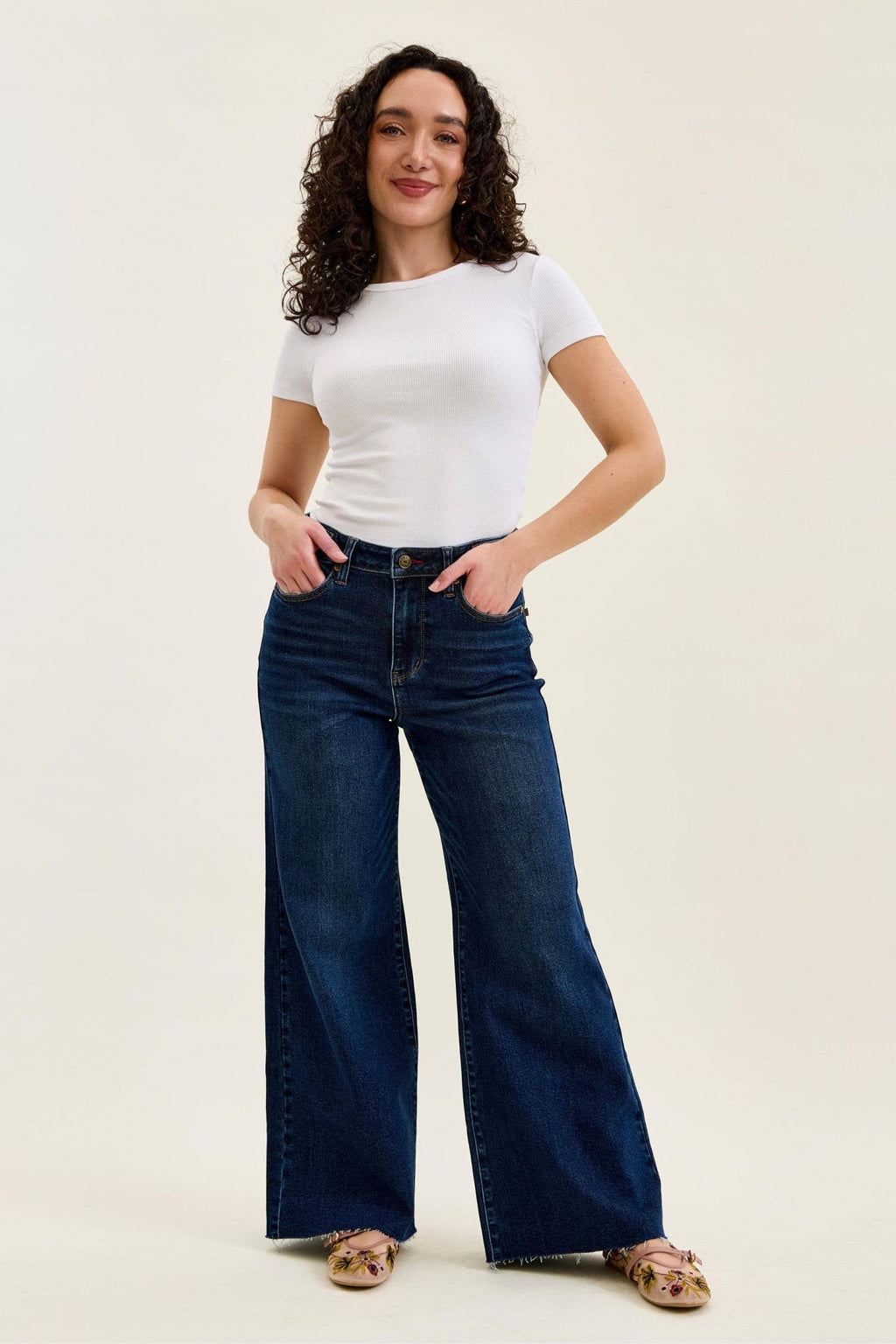 Judy Blue Dixie Wide Leg Jeans
