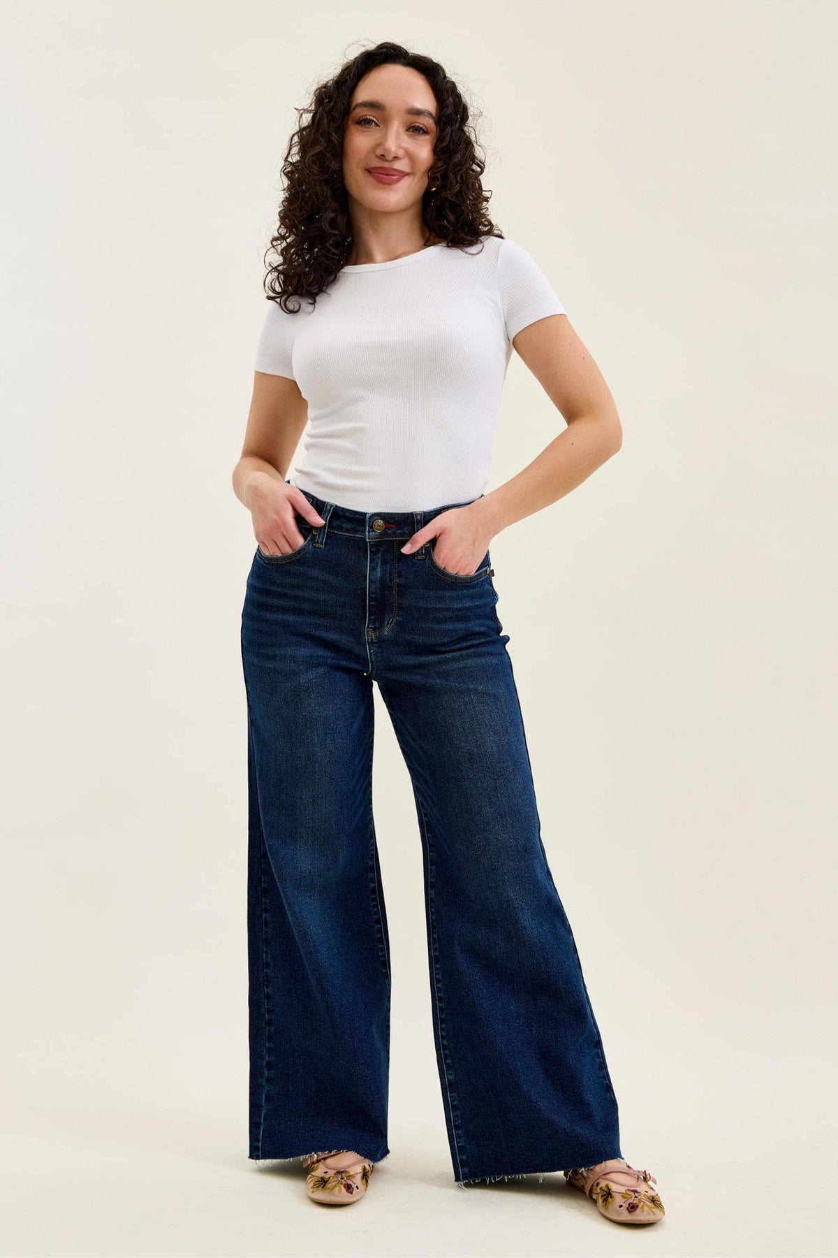 Judy Blue Dixie Wide Leg Jeans