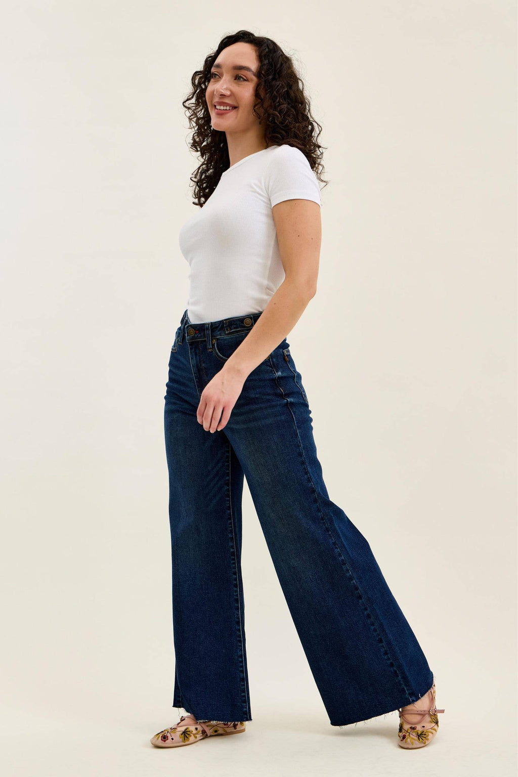 Judy Blue Dixie Wide Leg Jeans
