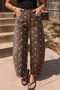 Cocoa Dot Barrel Jeans