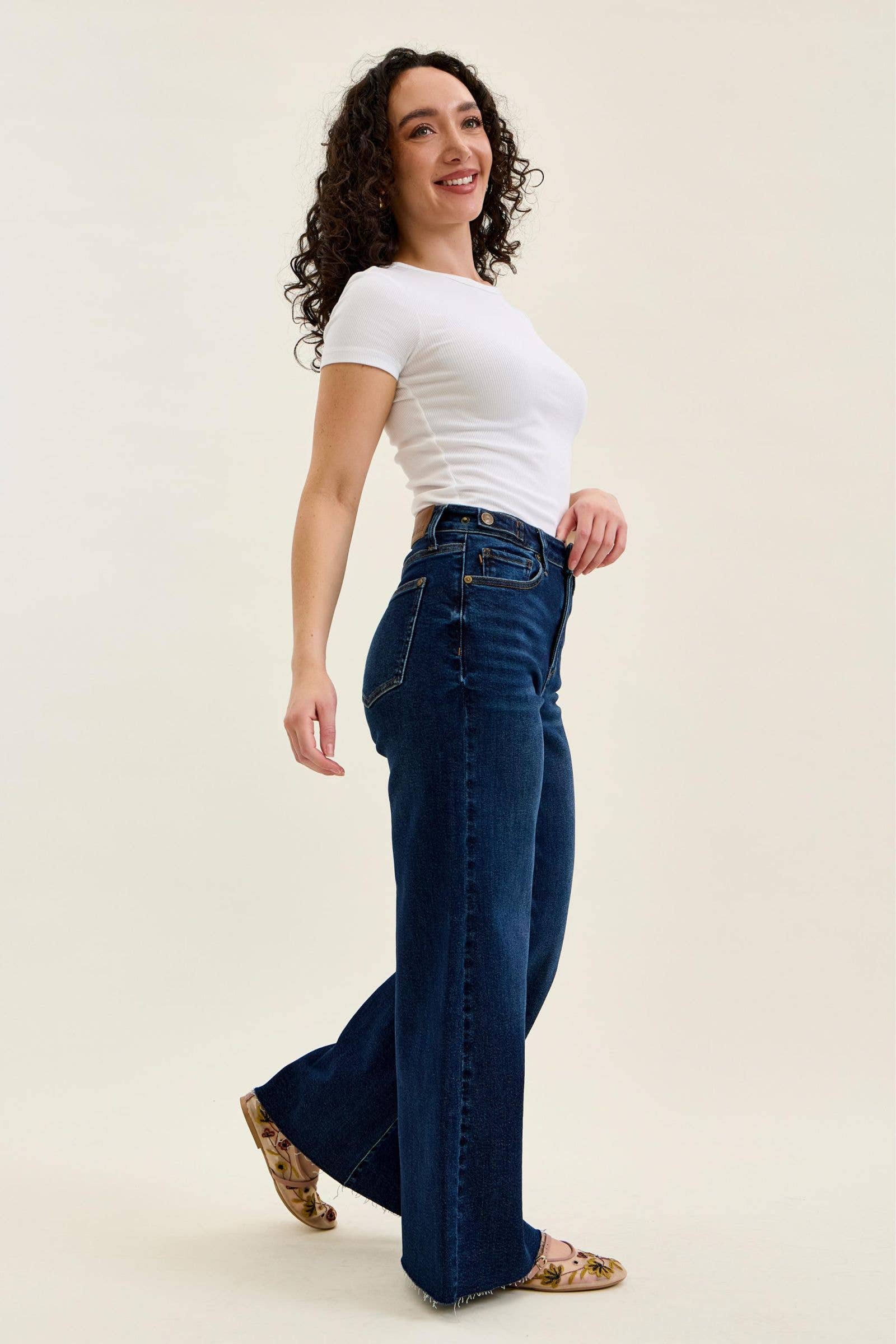 Judy Blue Dixie Wide Leg Jeans